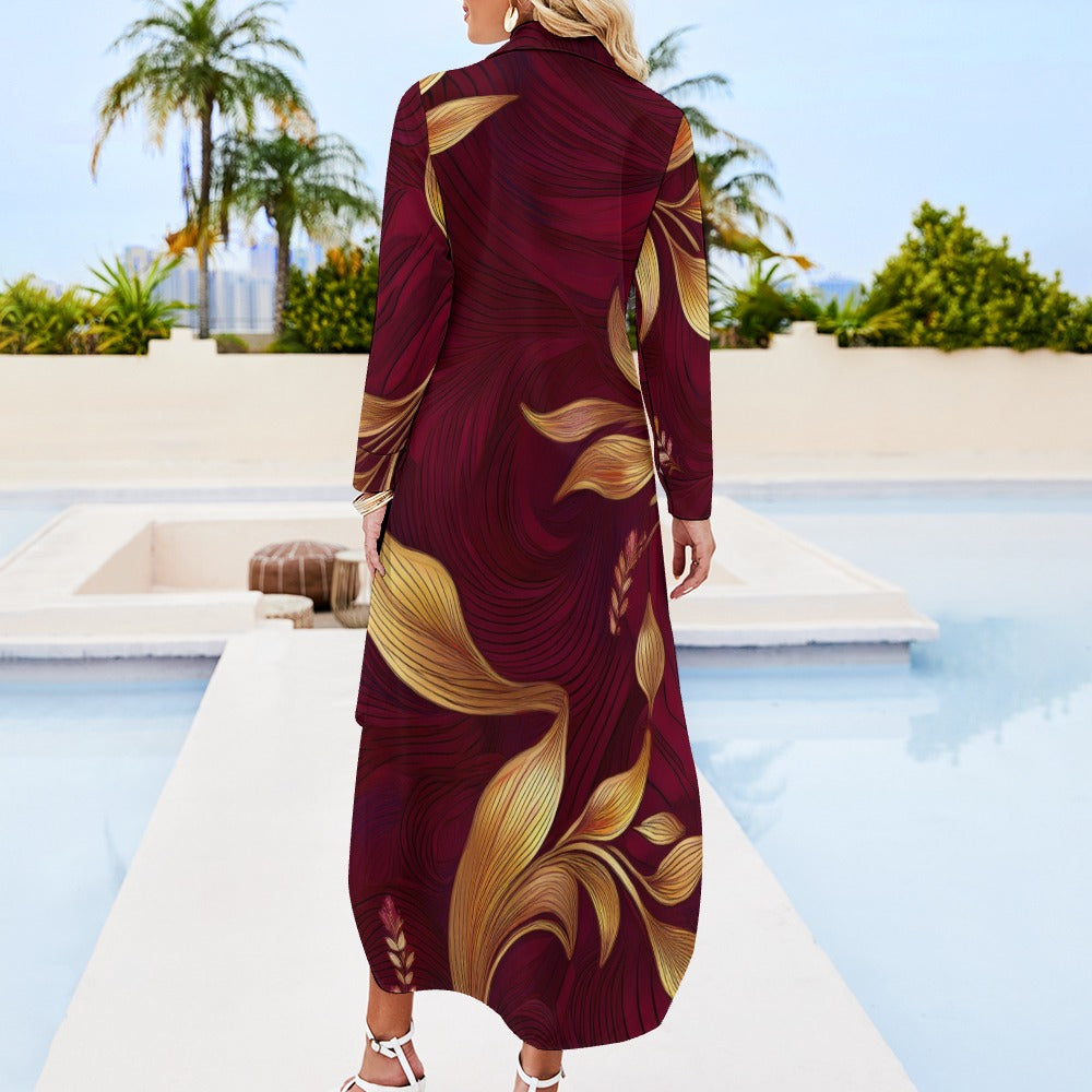 Long Sleeve Shirt Dress Inkedjoy