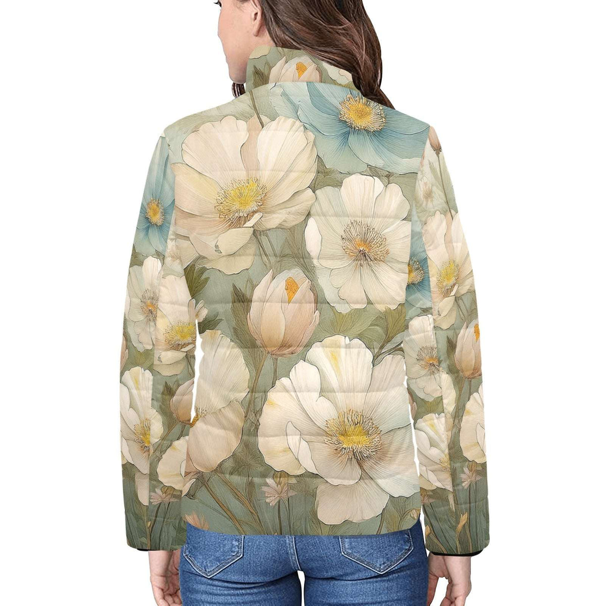 Stand collar padded jacket Inkedjoy
