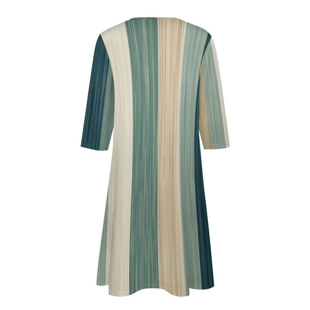 7-point sleeve dress Inkedjoy