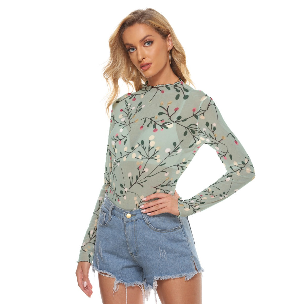 Green Mesh Top