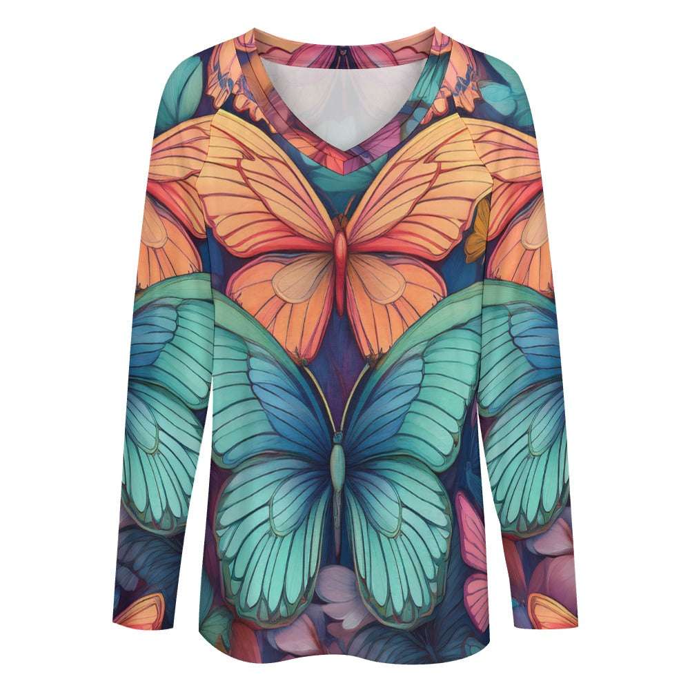 Long sleeve loose tee Inkedjoy