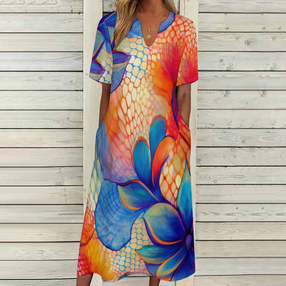 7-point sleeve dress Inkedjoy