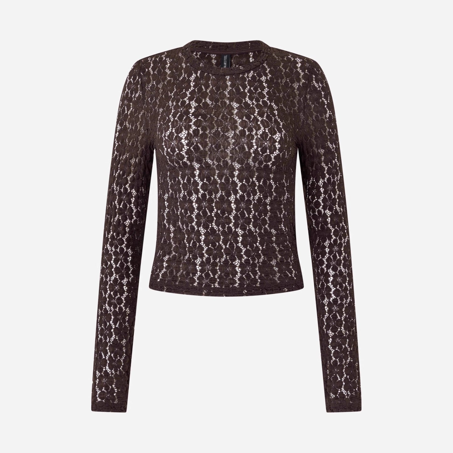 Slimming and slimming lace long sleeved top
