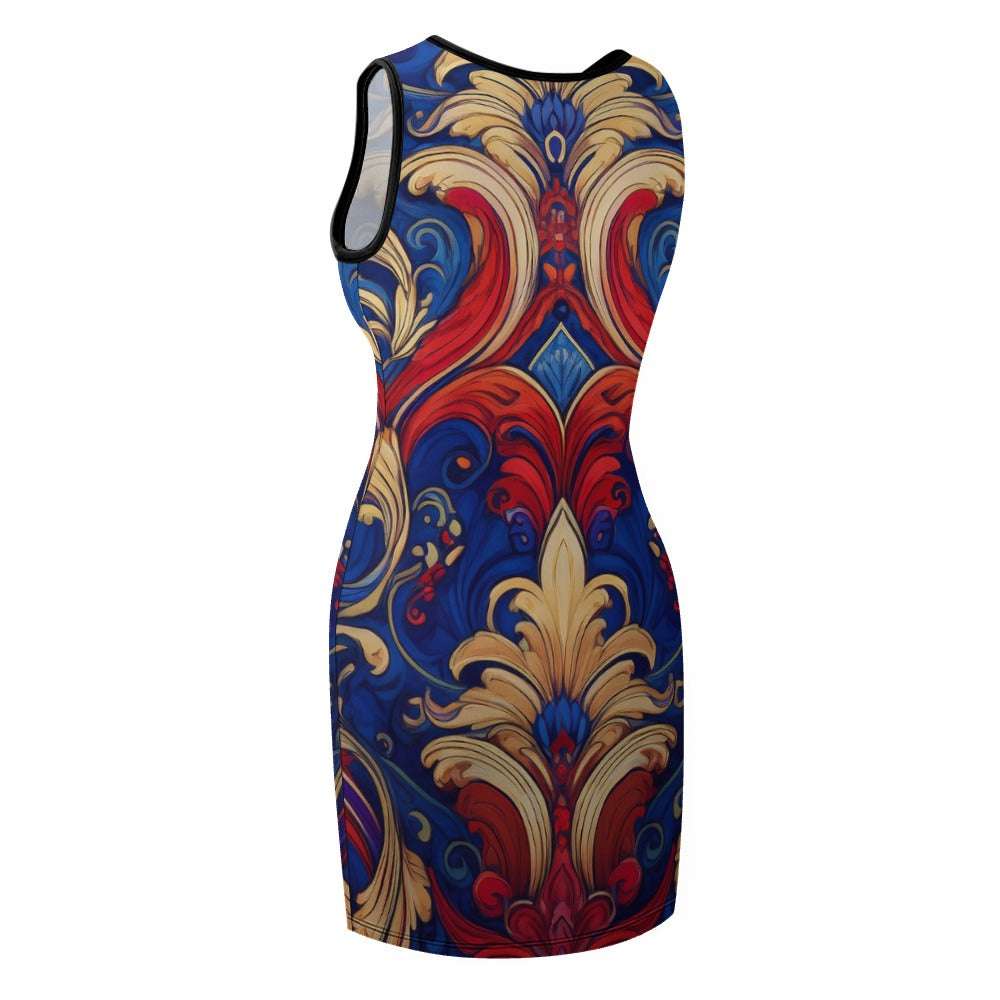 Slim Fit Sleeveless Dress Inkedjoy