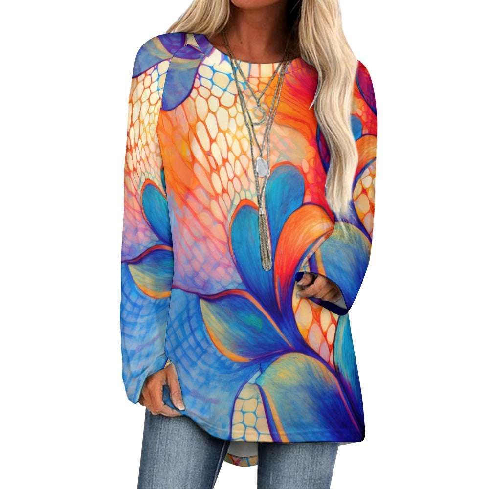 Crew Neck Long Sleeve T-Shirt Inkedjoy