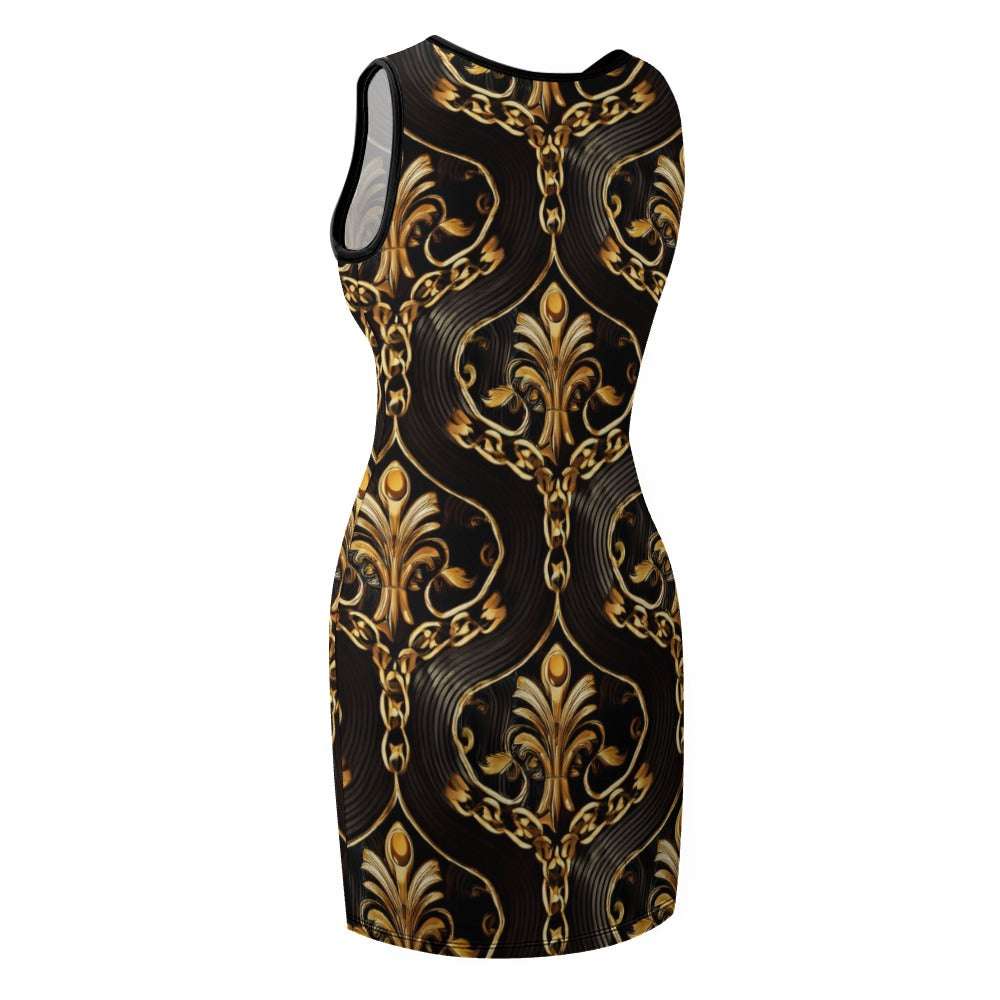 Slim Fit Sleeveless Dress Inkedjoy