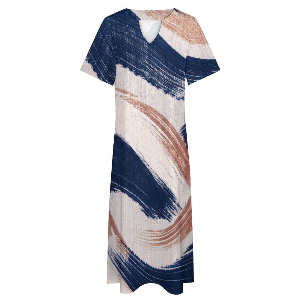 7-point sleeve dress Inkedjoy