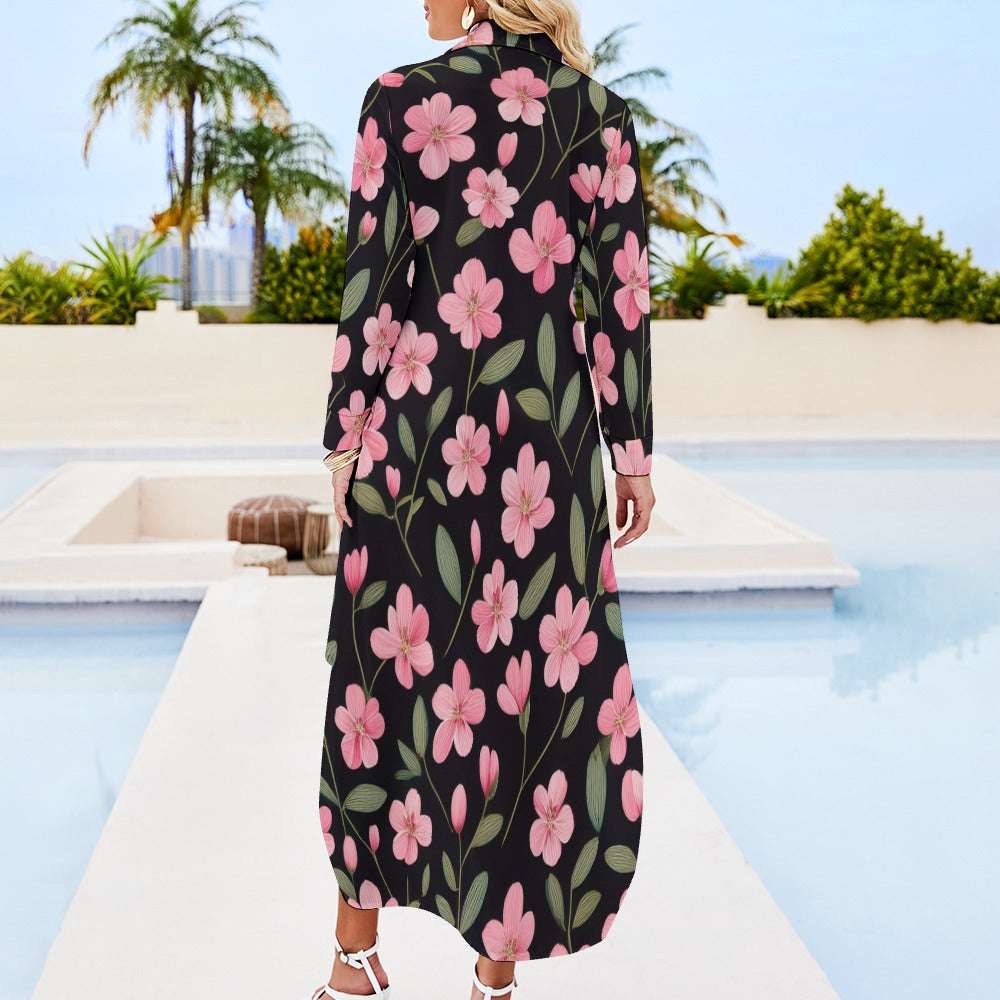 Long Sleeve Shirt Dress Inkedjoy