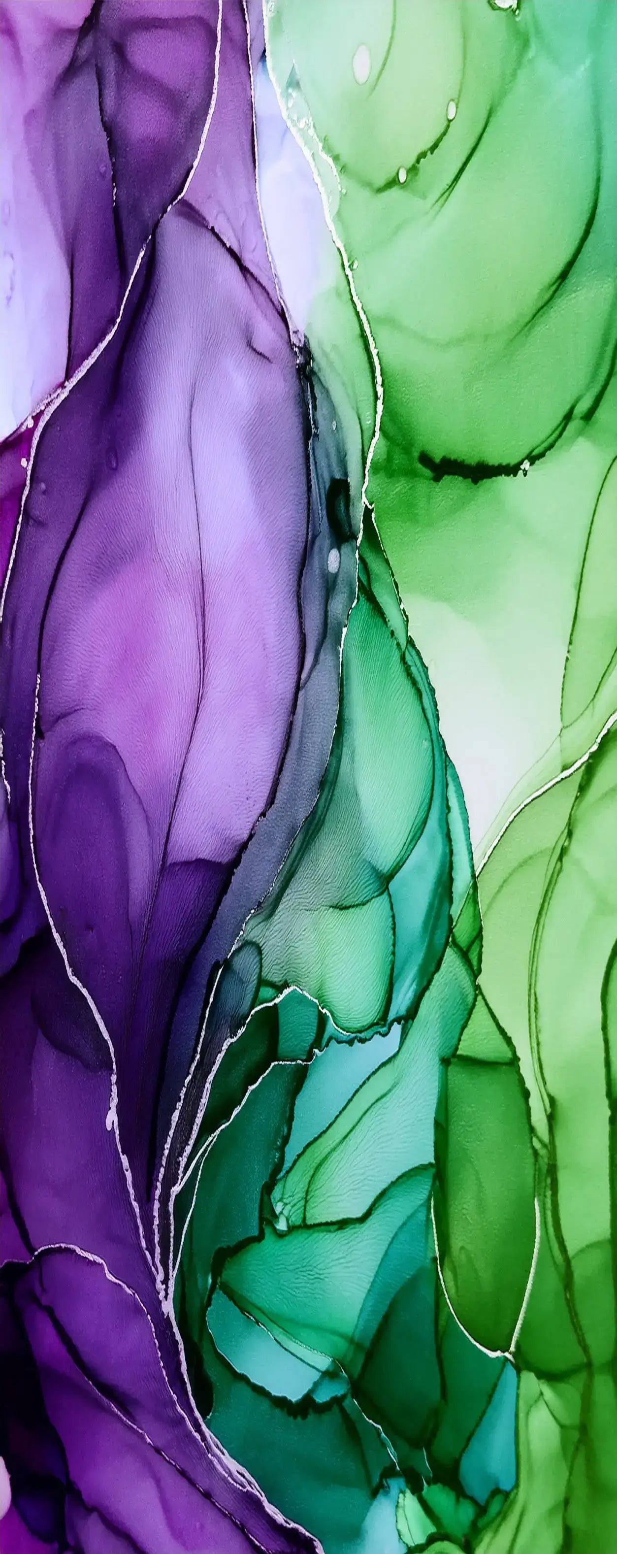 Purple-Green Rectangle Scarf|170X45cm Yoycol