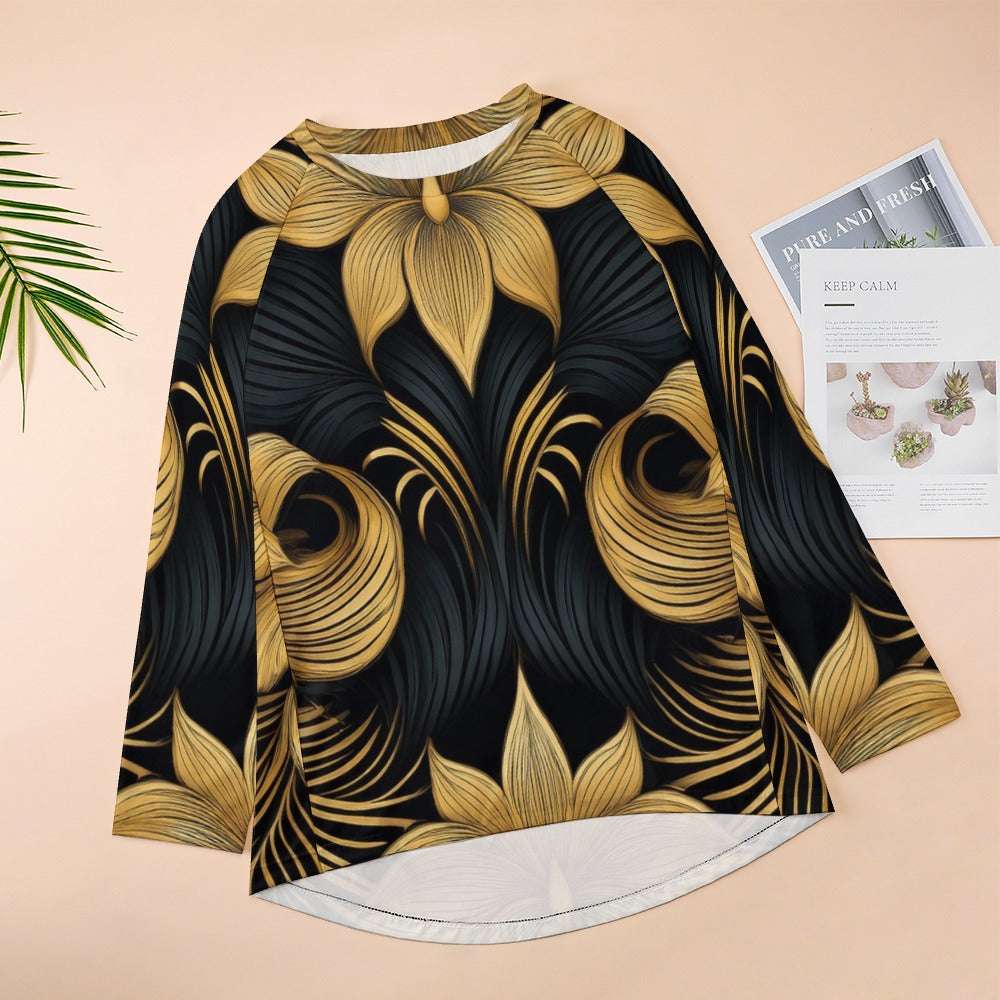 Crew Neck Long Sleeve T-Shirt Inkedjoy