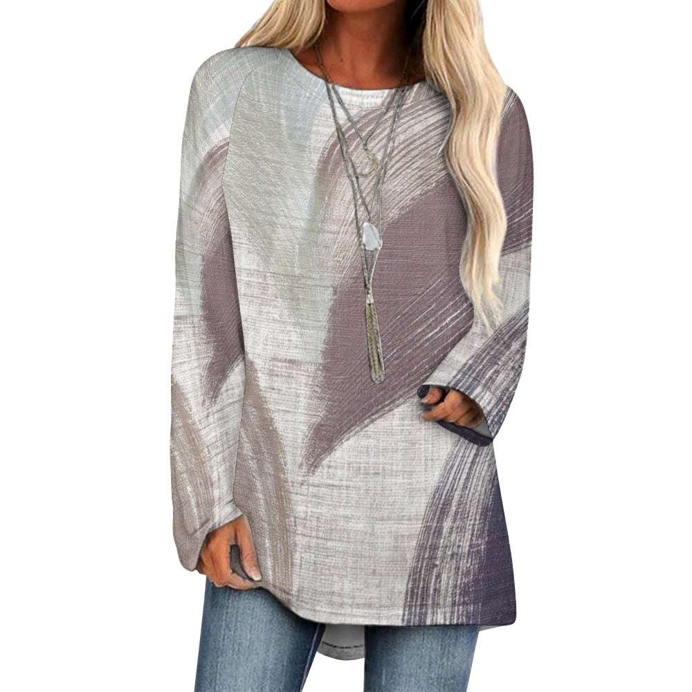 Crew Neck Long Sleeve T-Shirt Inkedjoy