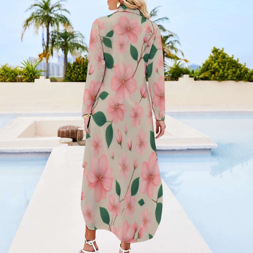Long Sleeve Shirt Dress Inkedjoy
