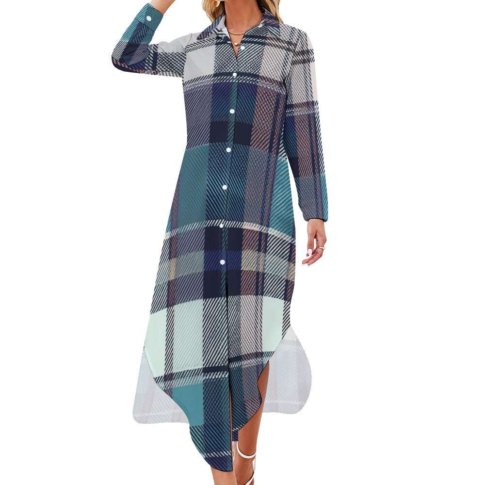 Long Sleeve Shirt Dress Inkedjoy
