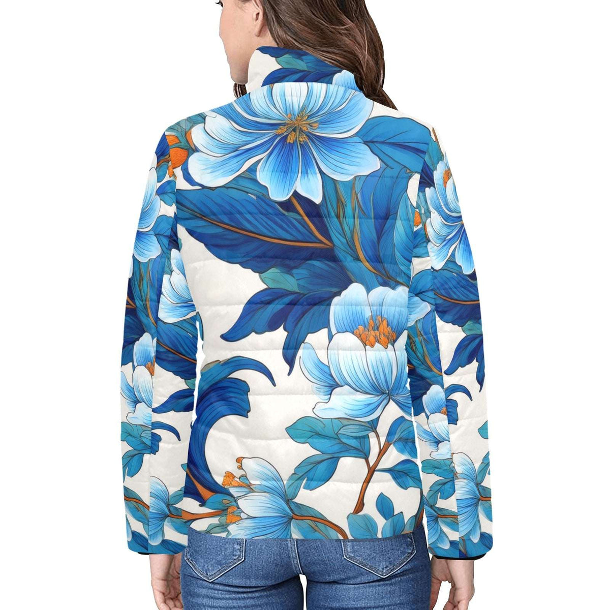 Stand collar padded jacket Inkedjoy
