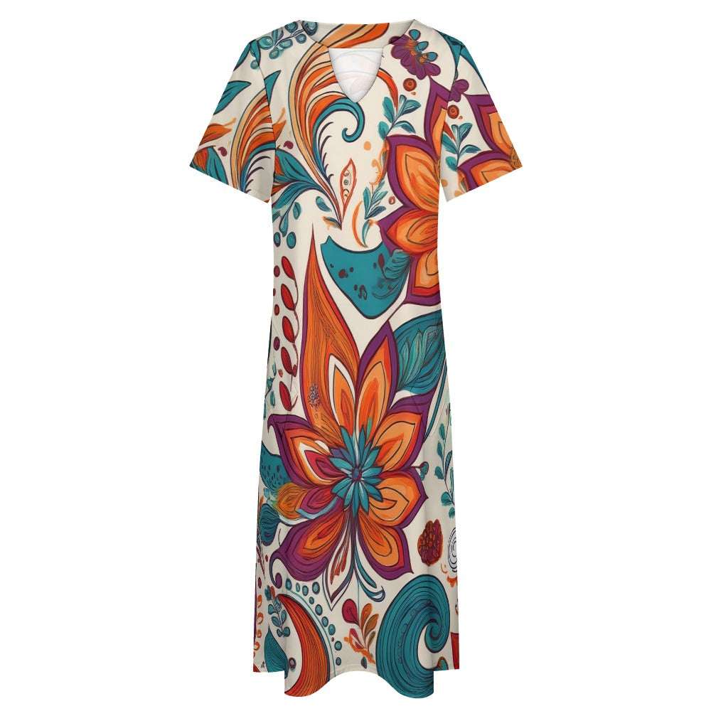7-point sleeve dress Inkedjoy