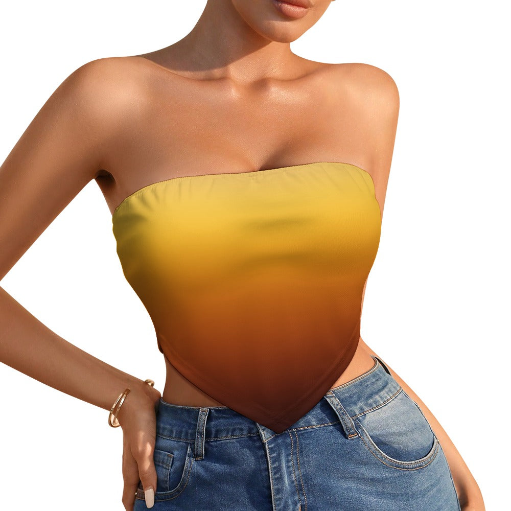 Triangle Tube Top Orange
