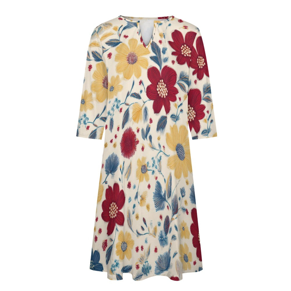 7-point sleeve dress