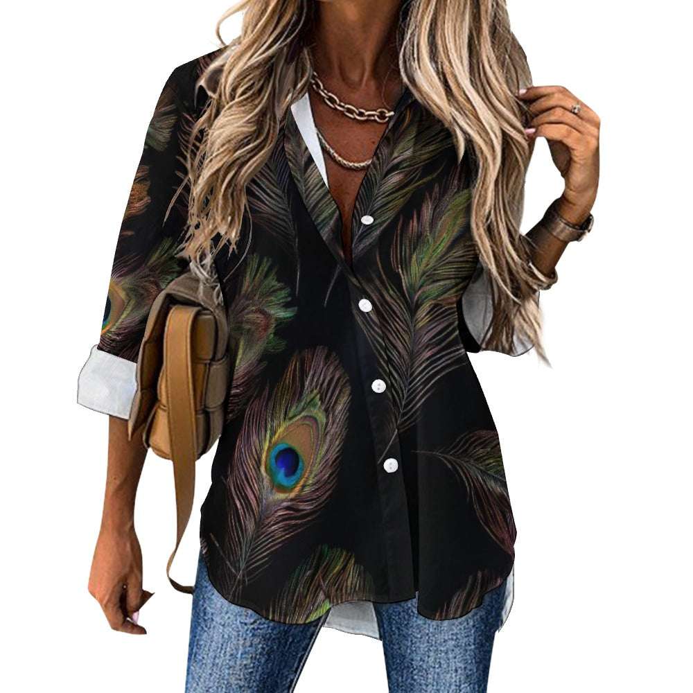 Cropped hem shirt Inkedjoy