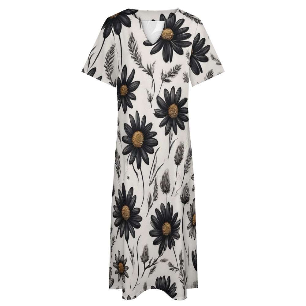7-point sleeve dress Inkedjoy