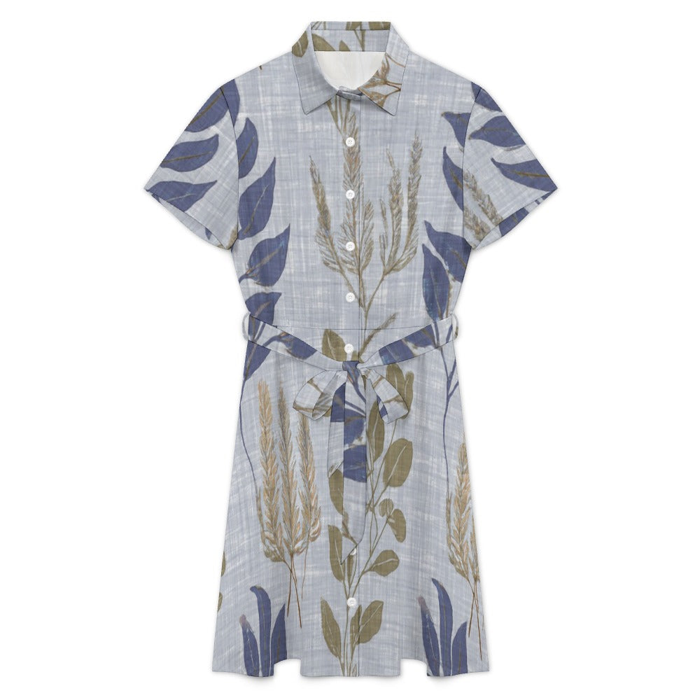 Short-sleeved collared dress