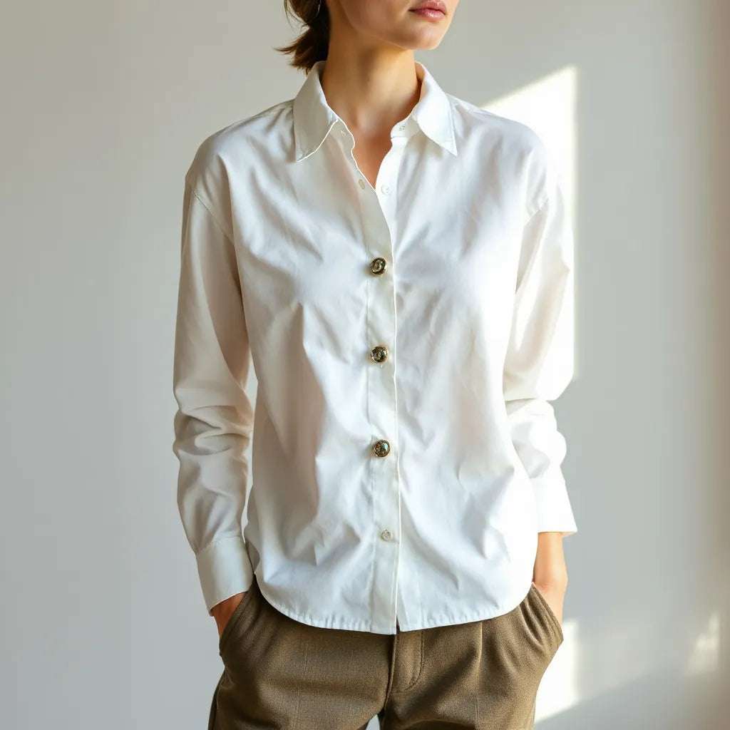 How to Style a Jewelry Button Poplin Shirt Easily London Look