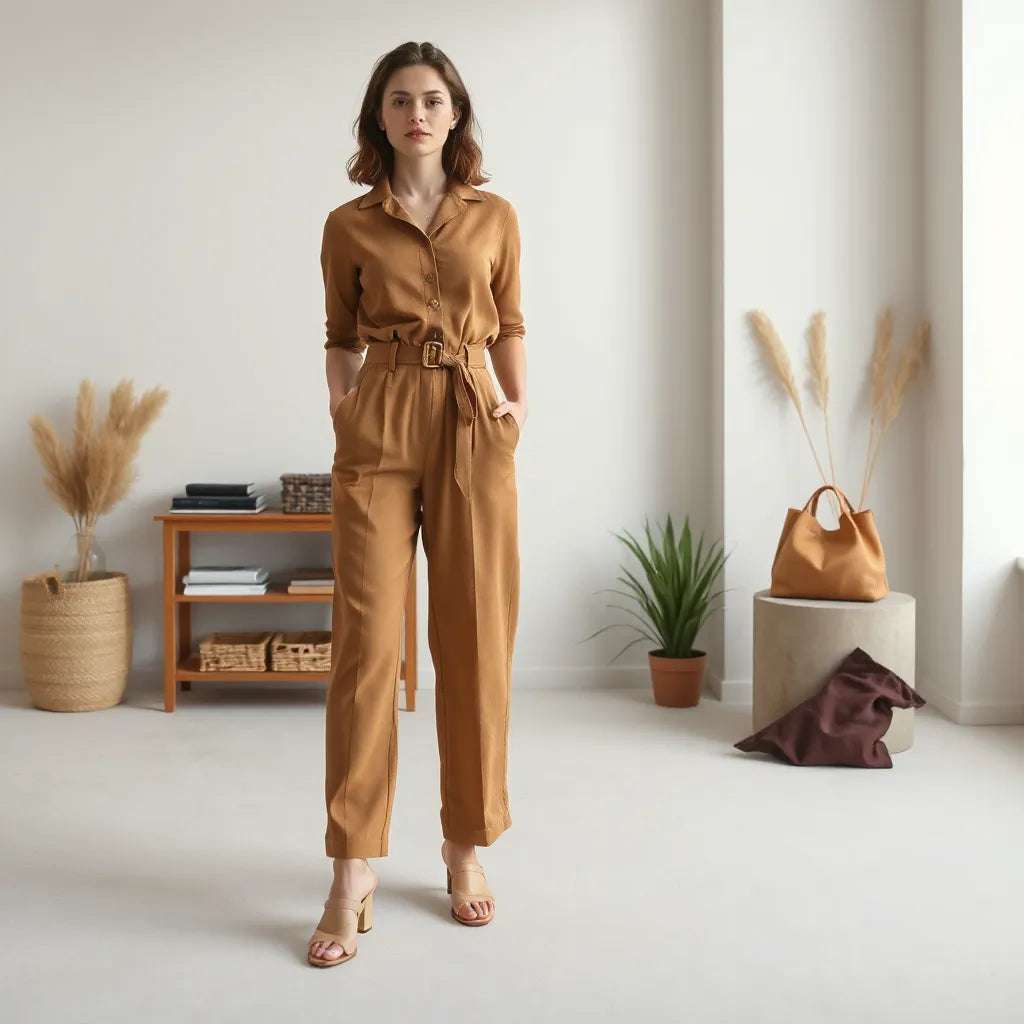 Brown Beige Jumpsuit Styling Ideas for Every Occasion