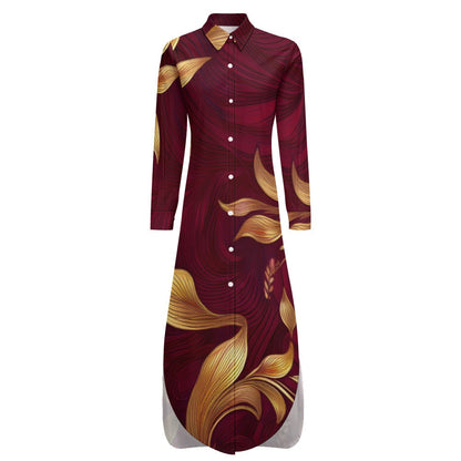Long Sleeve Shirt Dress Inkedjoy