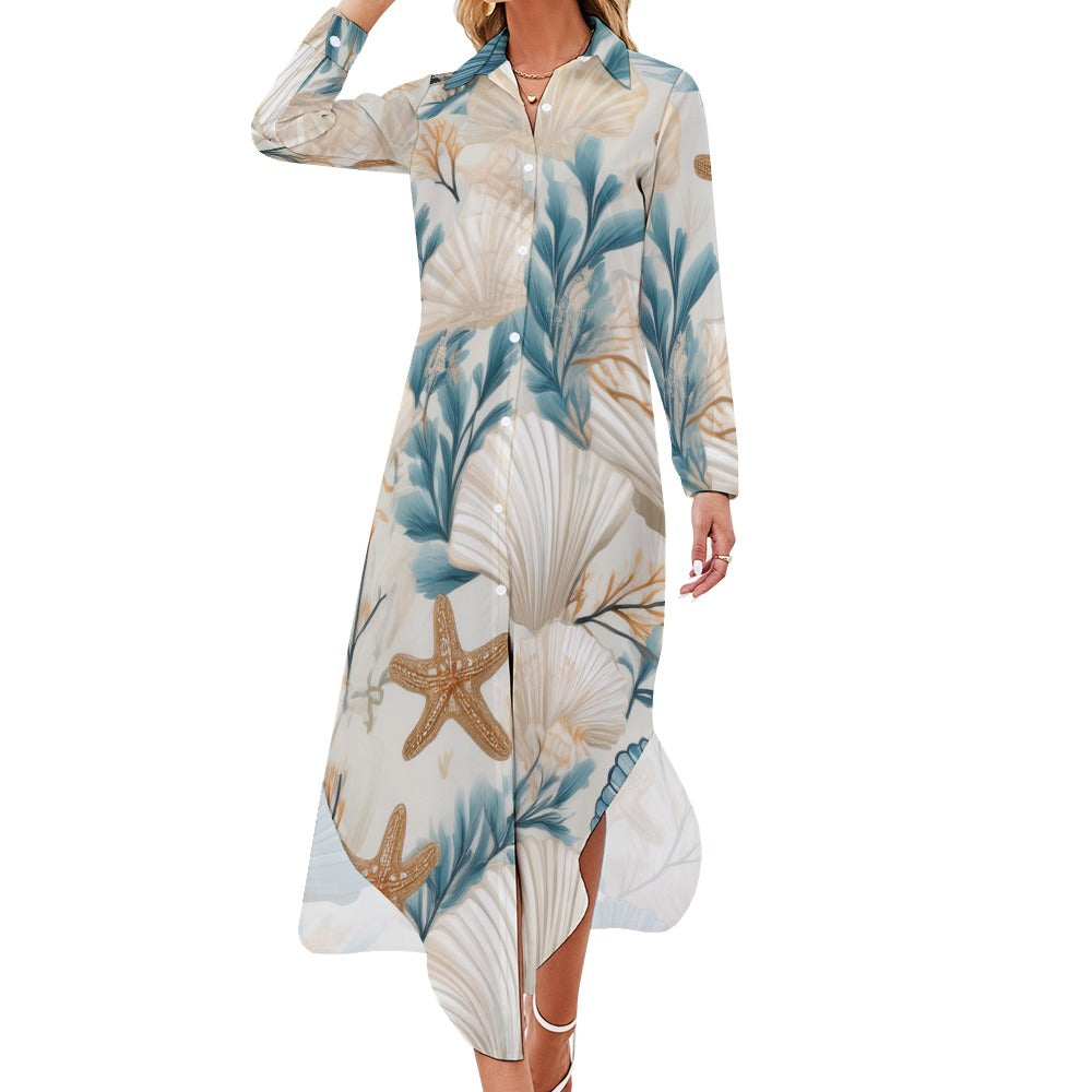 Long Sleeve Shirt Dress Inkedjoy