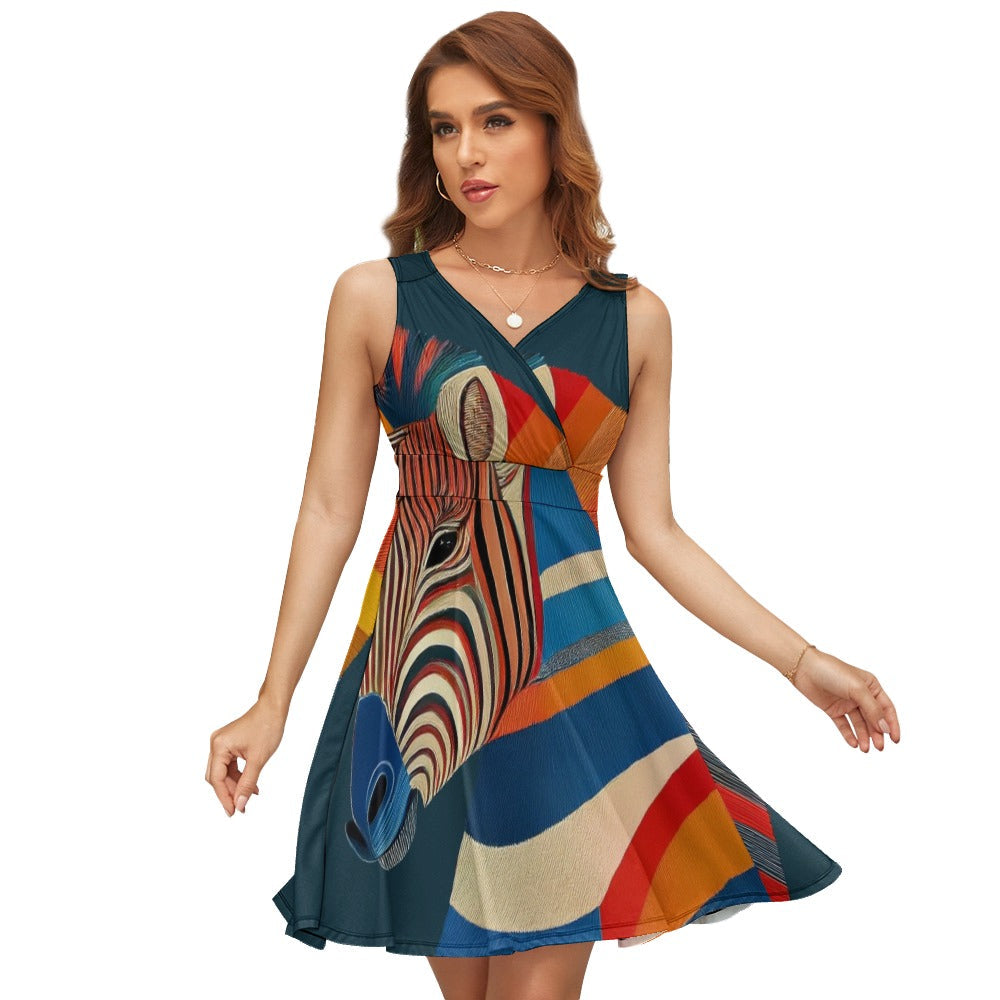 Sleeveless Printed Dress Inkedjoy