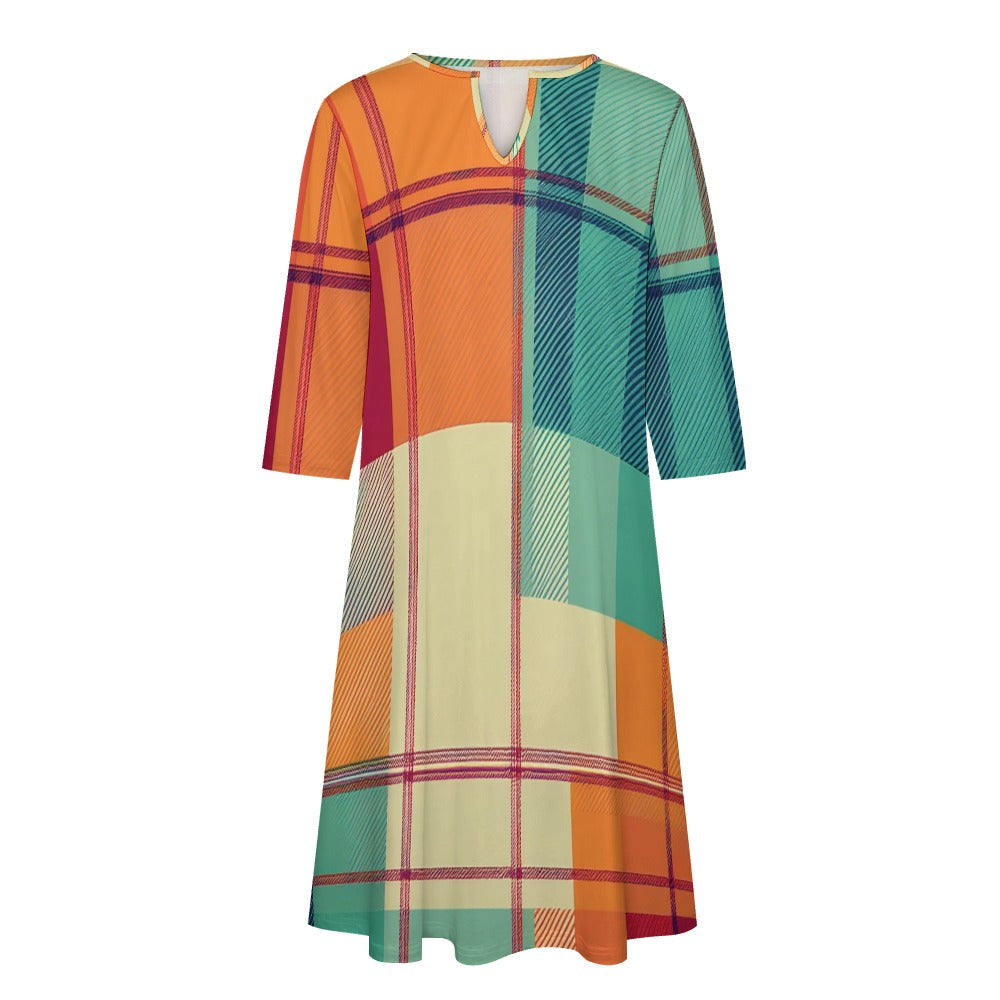 7-point sleeve dress