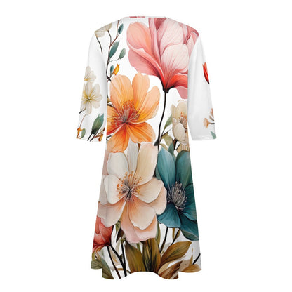 Floral Print Dress Inkedjoy