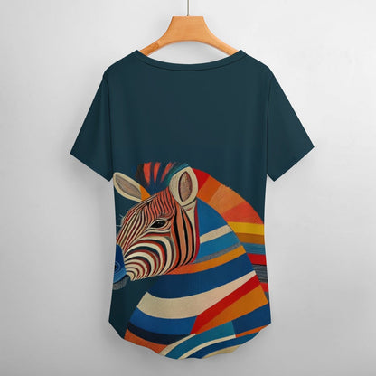 V Neck Short-sleeve Shirt Inkedjoy