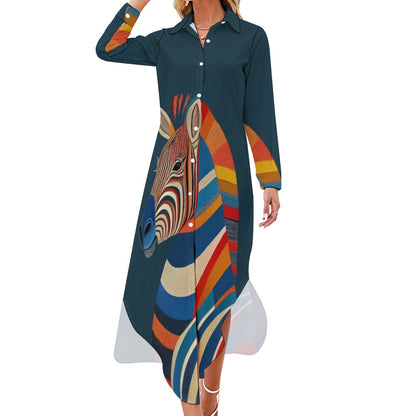 Long Sleeve Shirt Dress Inkedjoy