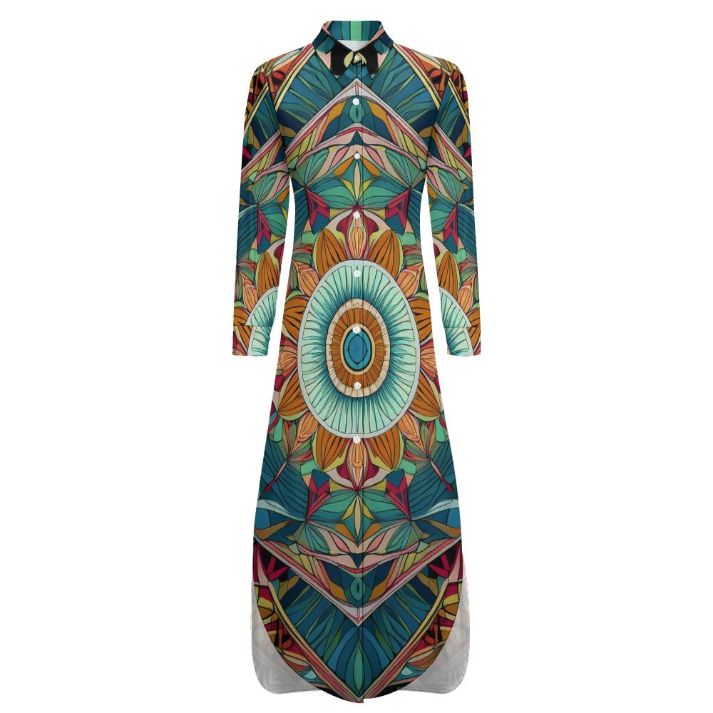 Long Sleeve Shirt Dress Inkedjoy