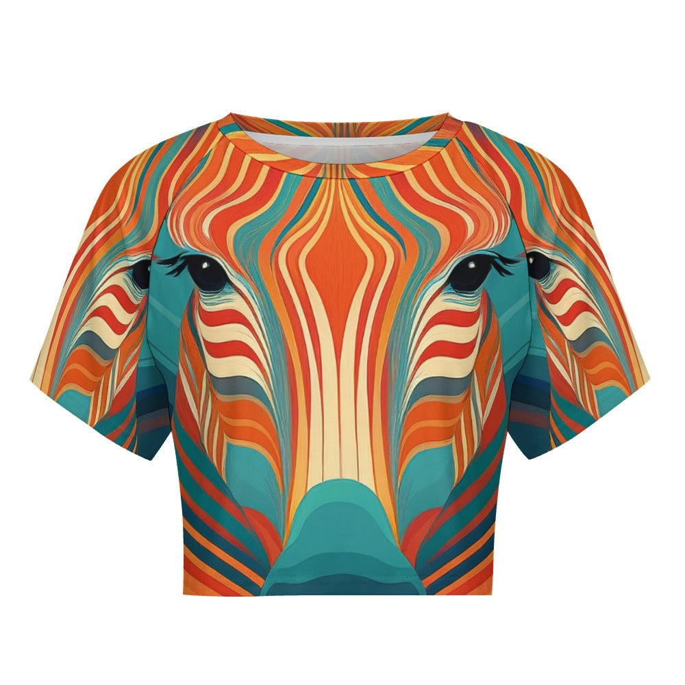 Short sleeved Zebra printed top Inkedjoy