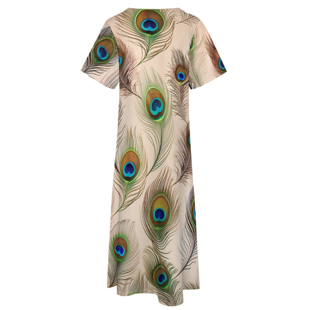 7-point sleeve dress Inkedjoy