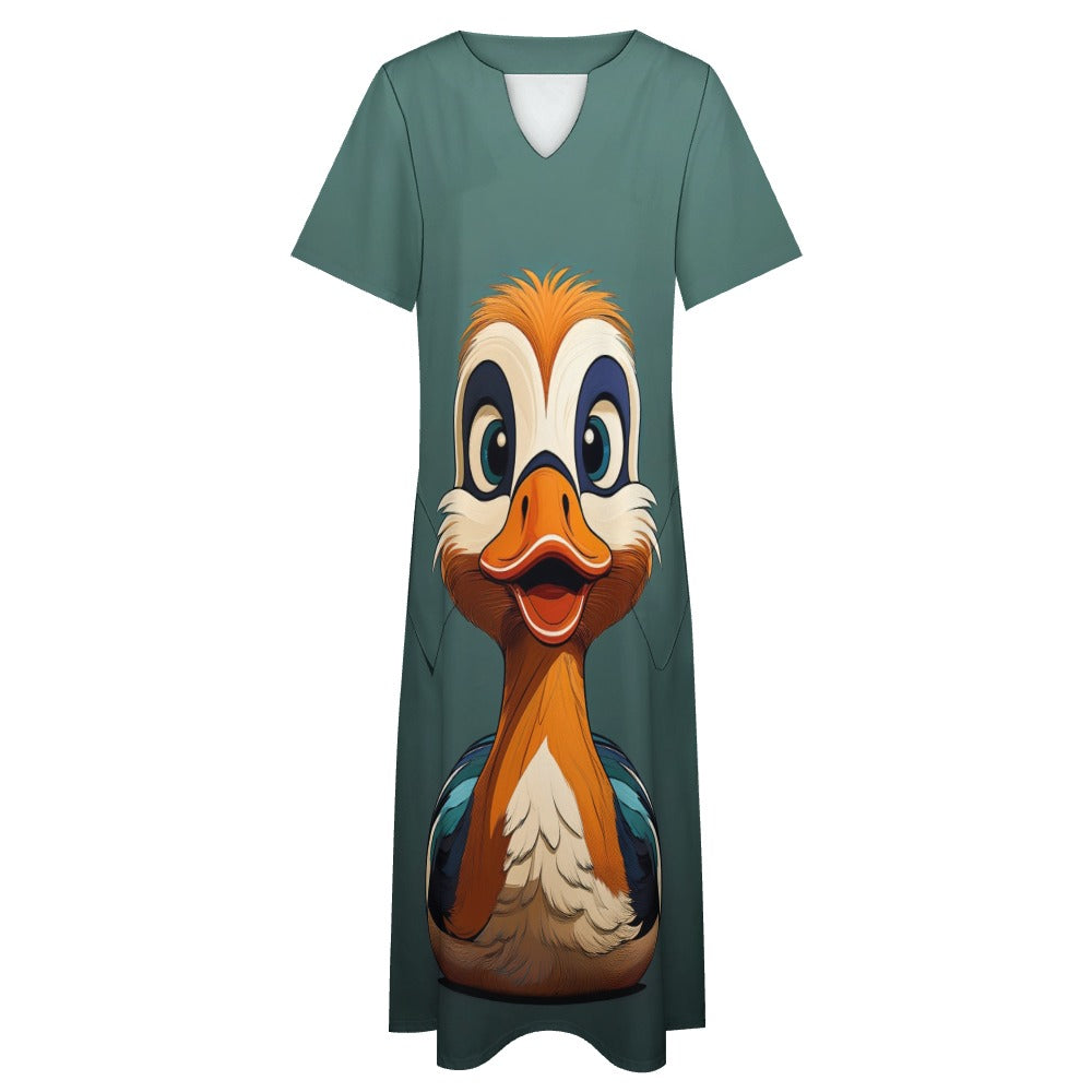 7-point sleeve dress Inkedjoy