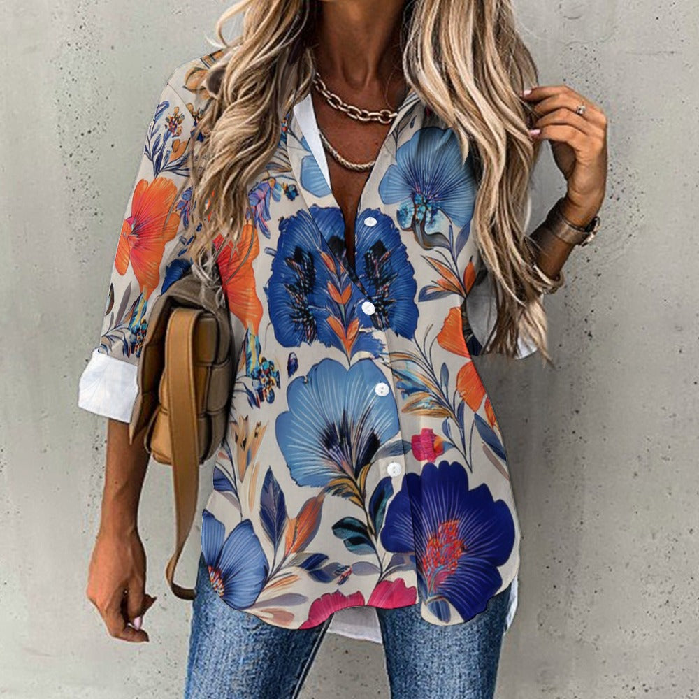 Cropped hem shirt Inkedjoy
