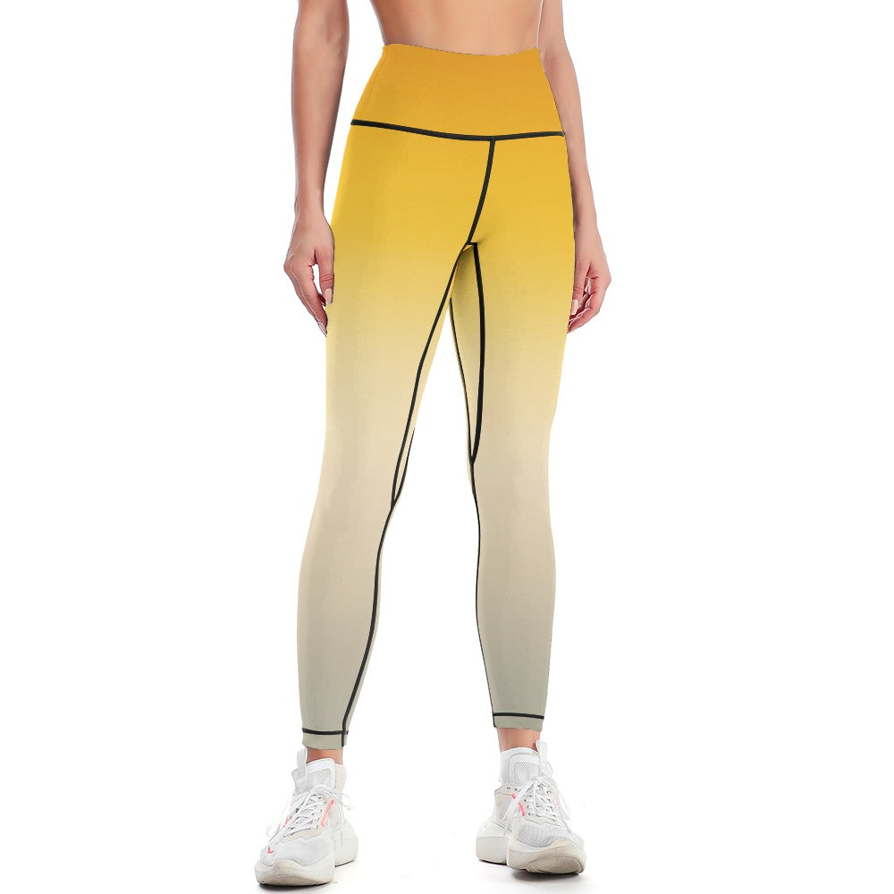 Yellow Sports Yoga Pants