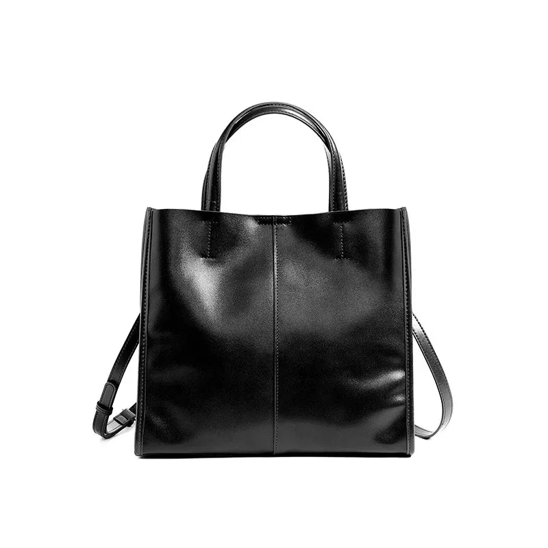 Leather Tote Bag for Women, Genuine First Layer Vegetable-Tanned Leather, Large Capacity, Fashionable and Versatile Handbag - London Look