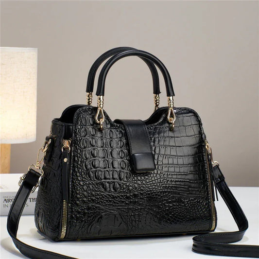 Crossbody Bag for Women with Crocodile Pattern, Large Capacity, Casual Tote Bag, Shoulder Bag for Daily Use - London Look