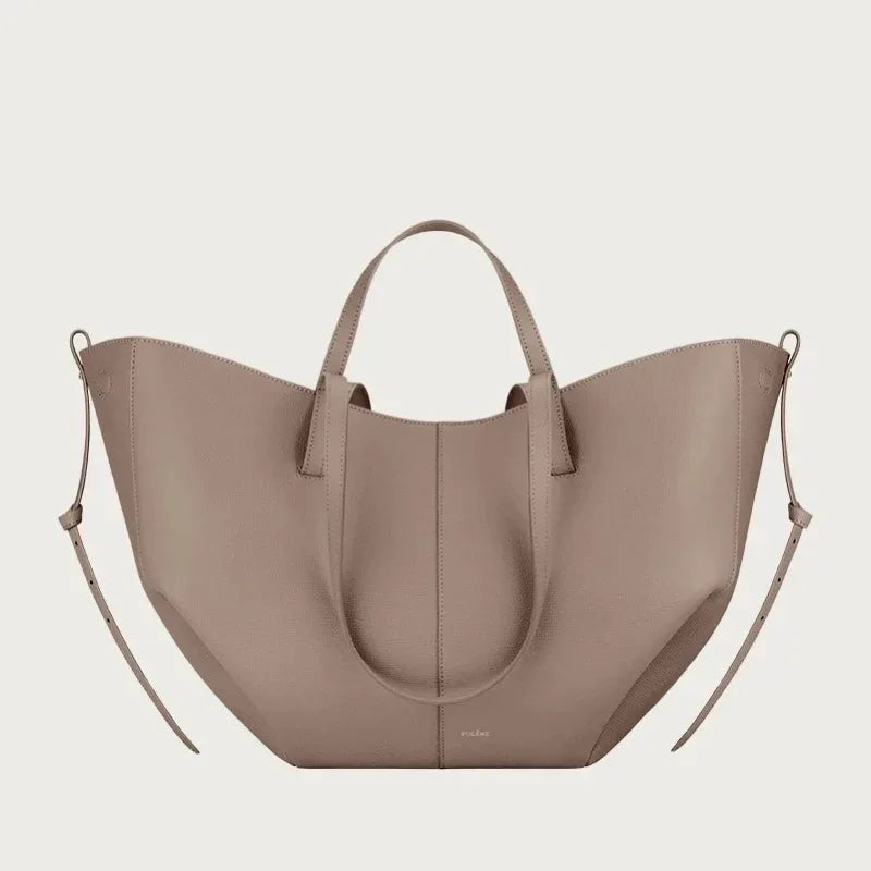 Leather bucket bag handbag tote bag - London Look