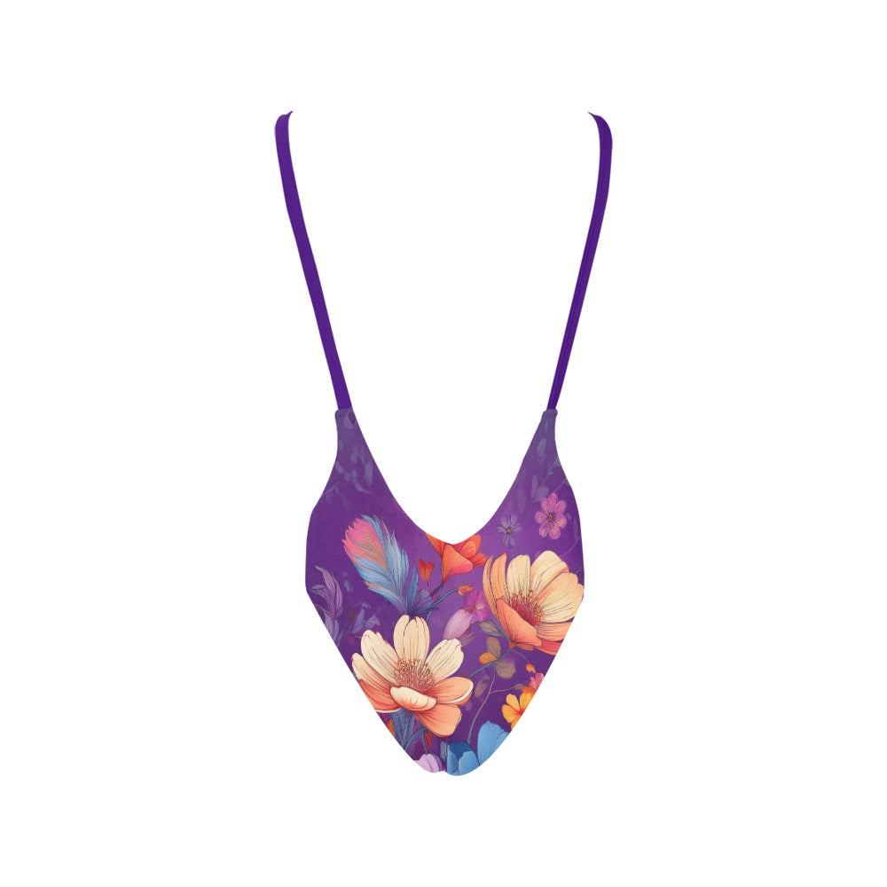 Strapped Backless Swimsuit Inkedjoy