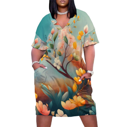 Loose pocket dress Inkedjoy