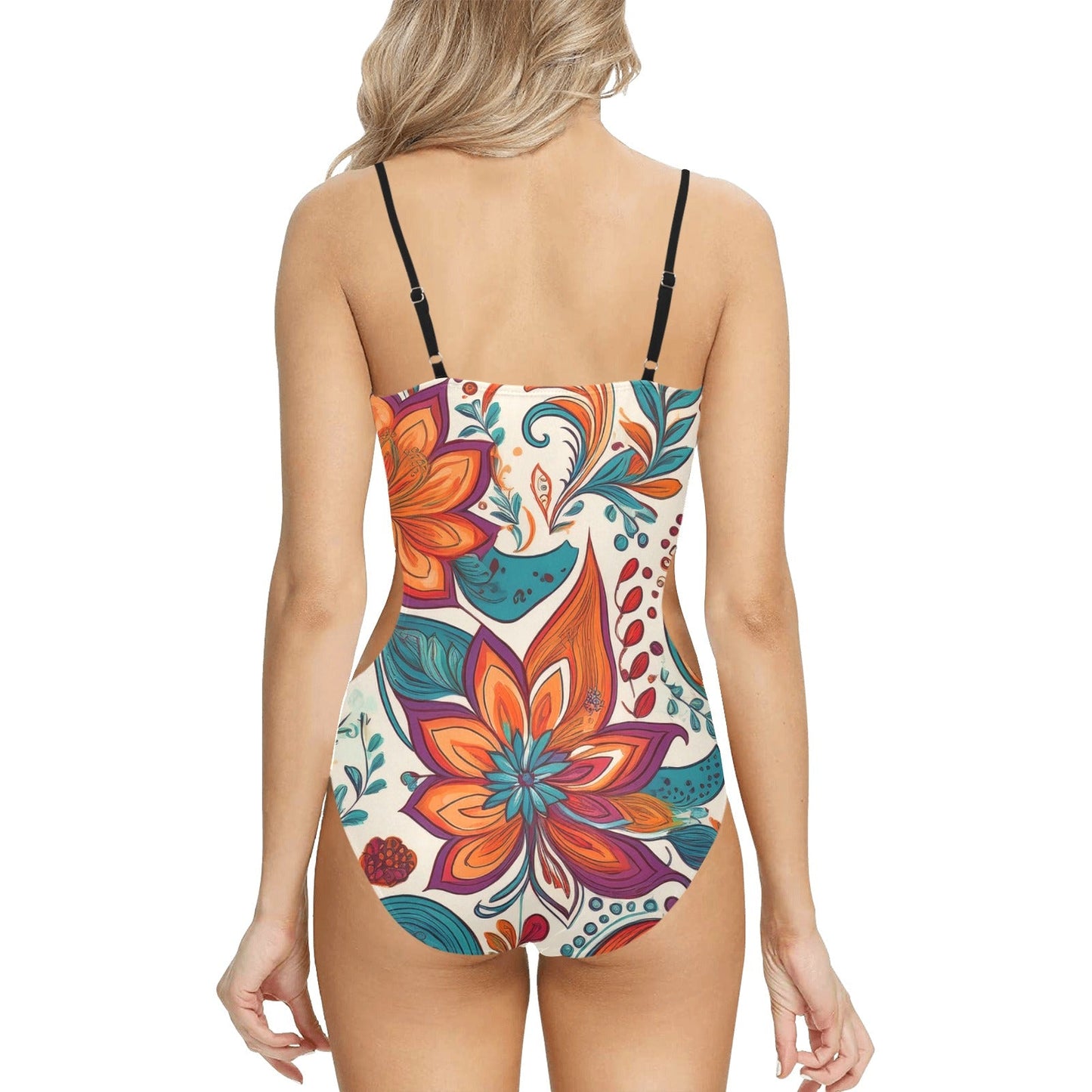 Strapped Cut Out Sides Swimsuit Inkedjoy