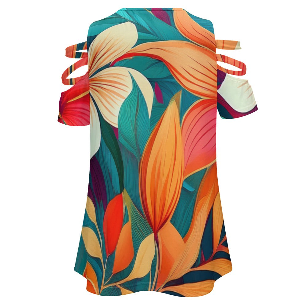 Zip Off Shoulder Top Inkedjoy