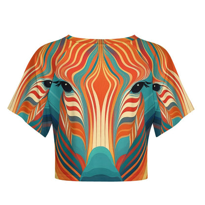 Short sleeved Zebra printed top Inkedjoy