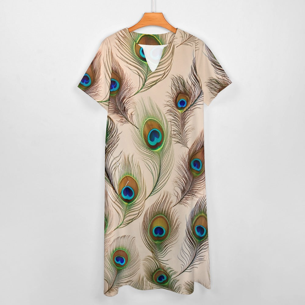 7-point sleeve dress Inkedjoy