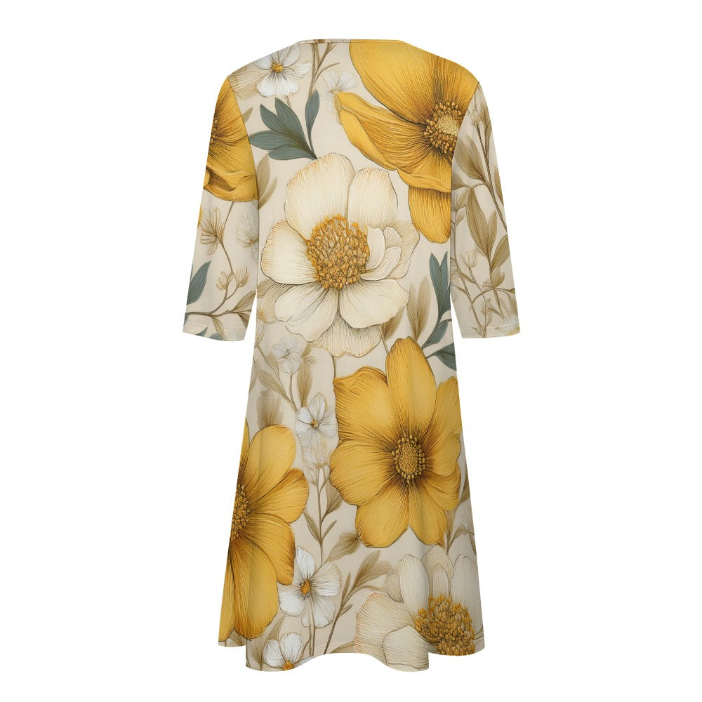 7-point sleeve dress
