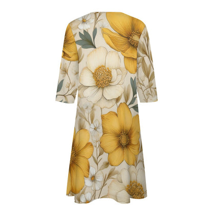 7-point sleeve dress